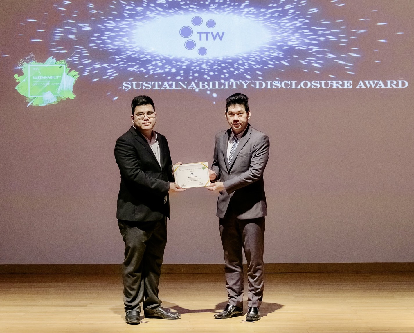 “TTW” คว้ารางวัล “Sustainability Disclosure Award” ปี 63 