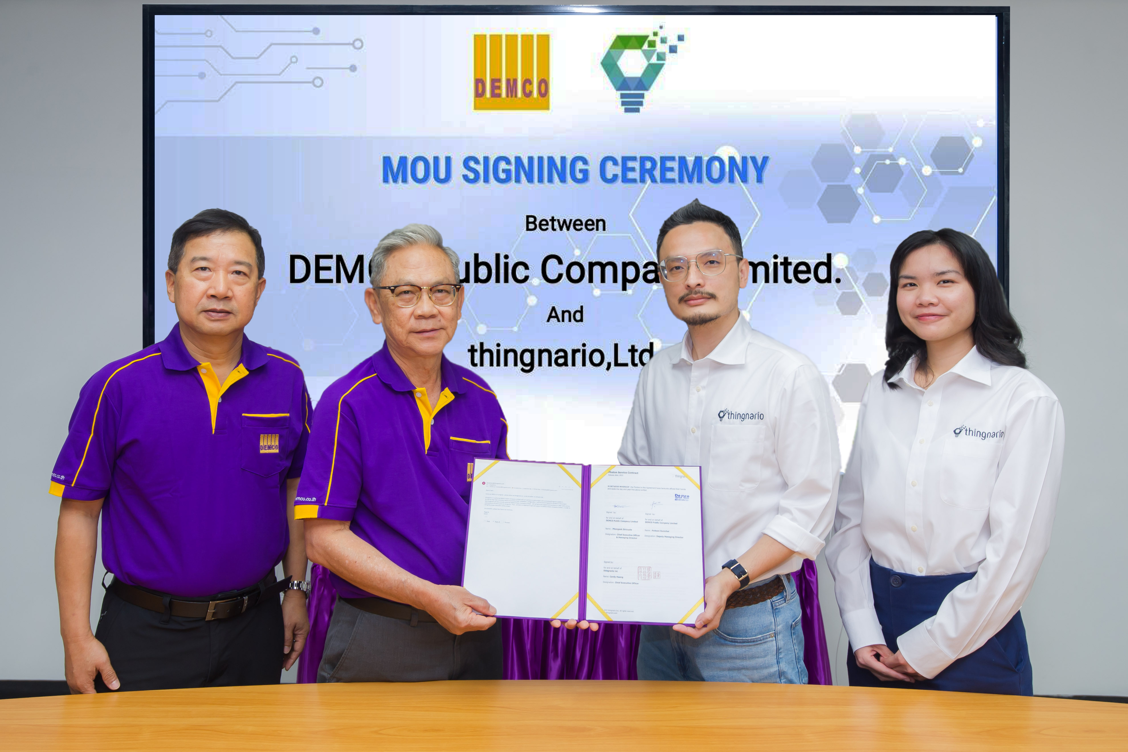 DEMCO ร่วมกับ thingnario, Ltd. ลงนามบันทึกข้อตกลงความร่วมมือด้านระบบ AI Monitoring Software 