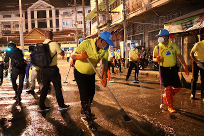 เทศบาลนครยะลา เดินหน้าทำความสะอาด ขจัดไวรัสโควิด-19 ต่อเนื่อง
