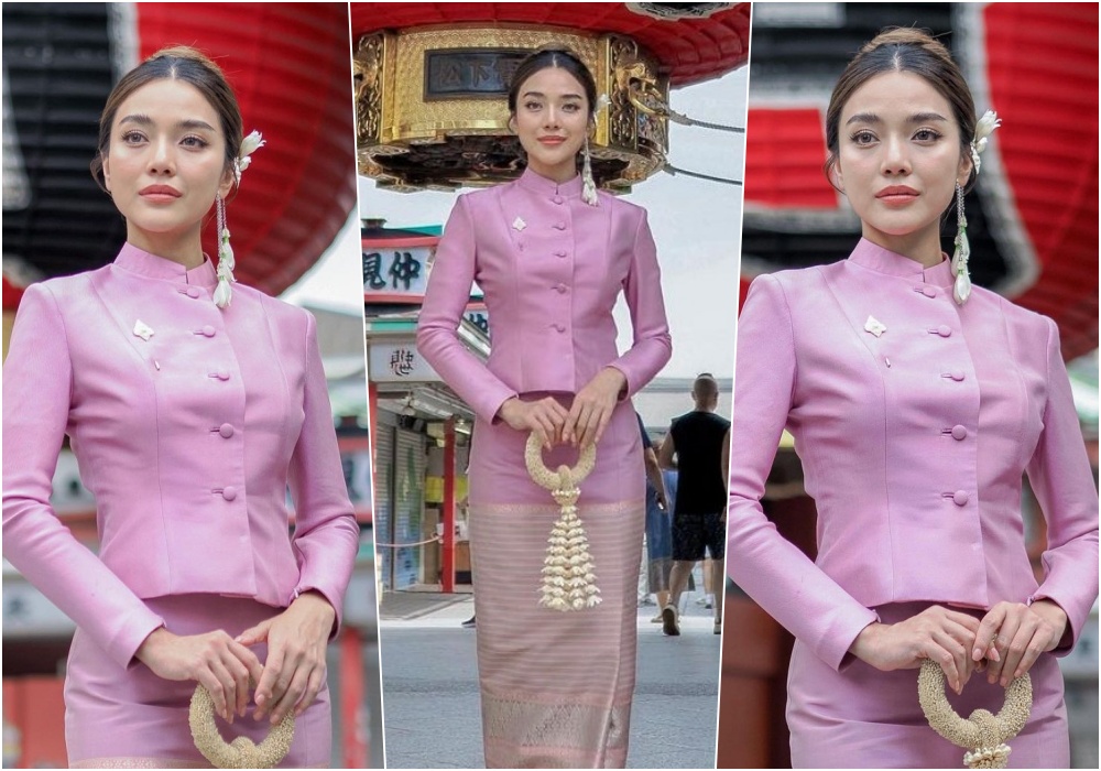 มูฟออนจากกางเกงมวยไทย "ปราง กัญญ์ณรัณ" สวยเลอค่าในชุดไทยกลางโตเกียว