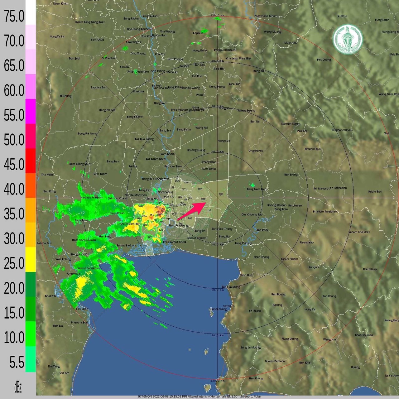 ฝนตกหนักที่คลองบางเชือกหนัง ภาษีเจริญ วัดได้ 90 มม."กทม."แจ้งไม่พบน้ำท่วมขังในถนนสายหลัก
