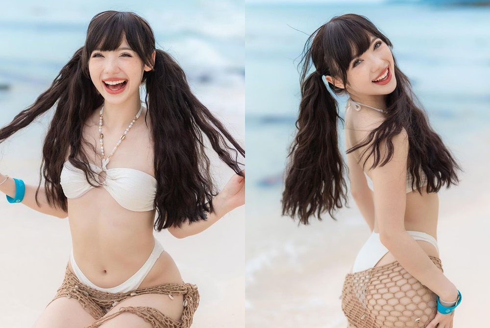 ทะเลขาวมาก "พลอยชมพู" ฟาดบิกินีตัวจิ๋วอวดหุ่นแซ่บ