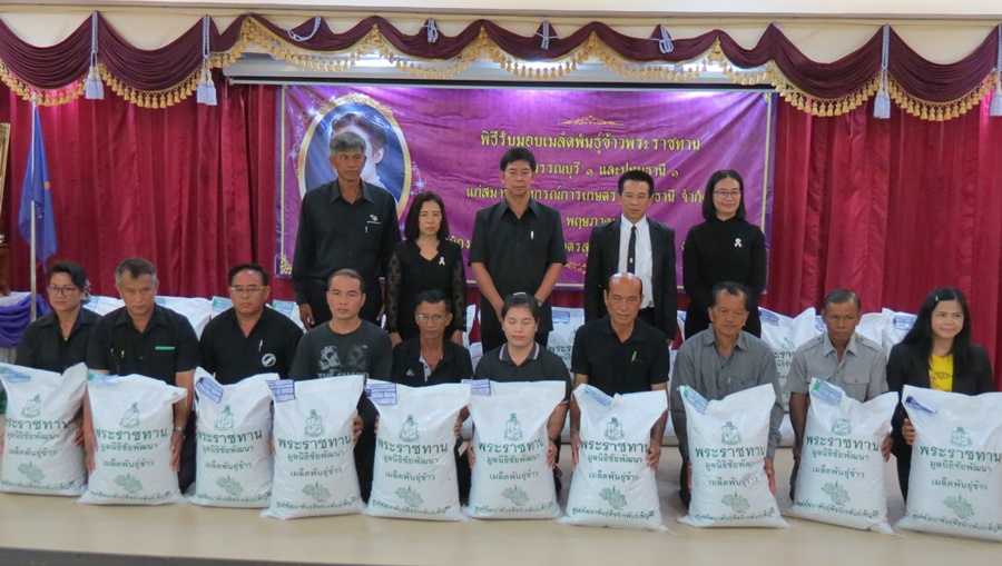 มูลนิธิชัยพัฒนาฯ มอบเมล็ดพันธุ์ข้าวพระราชทานสมาชิกสหกรณ์การเกษตรสุโขทัยธานี จำกัด
