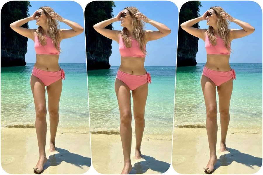 อากาศมันร้อน! "วิกกี้ สุนิสา" อวดลุคแซ่บผ่านทูพีซสีชมพูหวาน