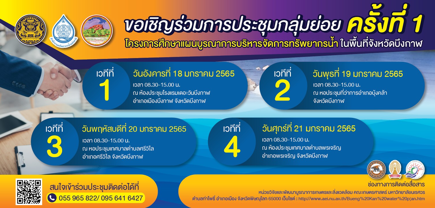 สทนช. เดินหน้าจัดทำแผนบูรณาการบริหารจัดการทรัพยากรน้ำในพื้นที่จังหวัดบึงกาฬ