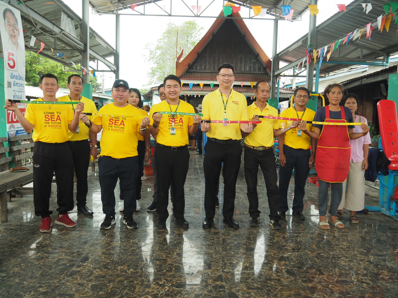 ทต.บางปูจัดทำปลอกคอ3สีเป็นสัญลักษณ์เตือนชาวบ้านที่เห็นรับรู้ถึงพฤติกรรมสุนัข