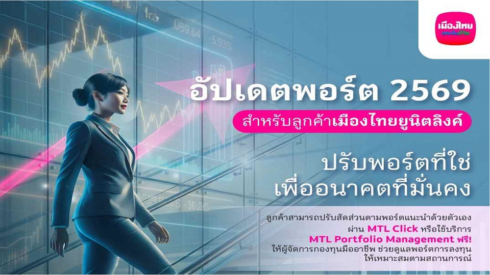 "เมืองไทยประกันชีวิต" ปรับพอร์ตแนะนำยูนิตลิงค์ รับปีใหม่ 2569 ชูทางเลือกลงทุนสร้างโอกาสเฮงตลอดปีม้า
