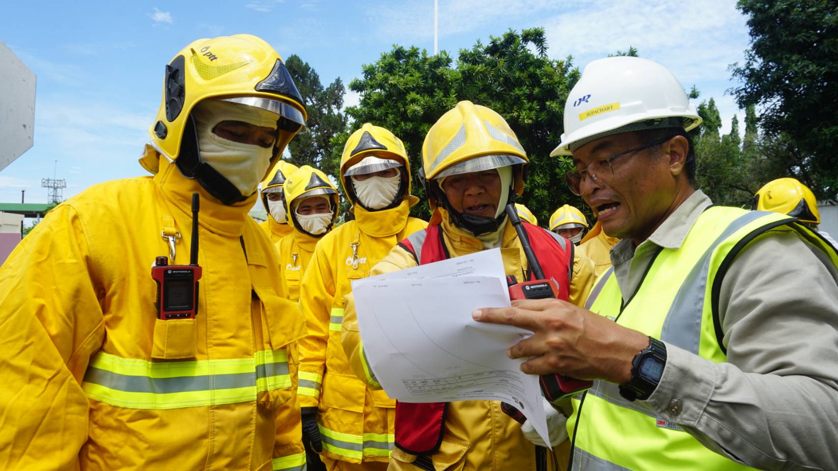 ปตท.คลังก๊าซโรงโป๊ะซ้อมแผนฉุกเฉินก๊าซ LPG รั่วไหลและเพลิงลุกไหม้