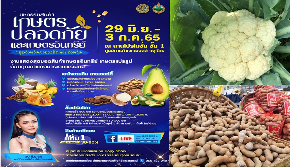 กลุ่ม 17 จว.ภาคเหนือ ชวนคนไทยช้อปสินค้าเกษตรปลอดภัย ในงาน "มหกรรมสินค้าเกษตรปลอดภัยและเกษตรอินทรีย์"