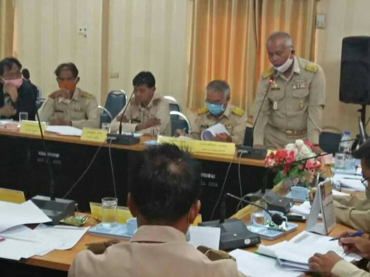 สมาชิกสภาอบต.กระจายรับหลักการแห่งร่างข้อบัญญัติงบประมาณรายจ่ายปี 2564 