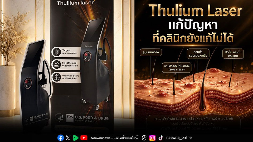 Fractional Laser Thulium นวัตกรรมเลเซอร์ช่วยรีเซ็ตผิวใหม่