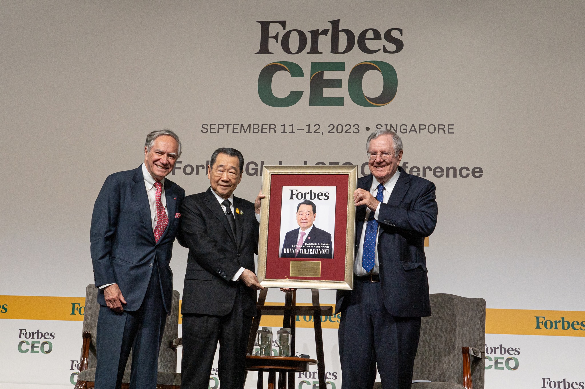 Forbes มอบรางวัลเกียรติยศหนึ่งเดียว "MALCOLM S. FORBES LIFETIME ACHEIVEMENT" แก่ท่านประธานอาวุโส “ธนินท์ เจียรวนนท์” เครือซีพี  