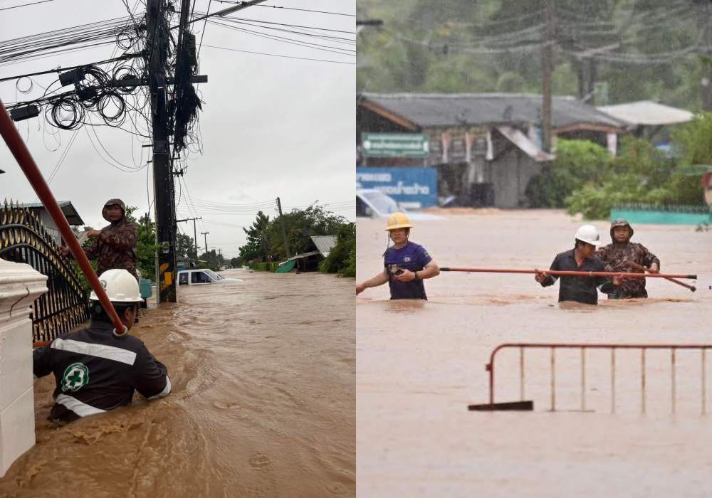 บ้านปรางค์ น่านอ่วม! น้ำป่าหลากท่วมหลายจุด จนท.ไฟฟ้าปัว เร่งเข้าช่วยเหลือ 