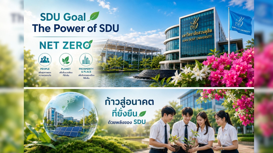 ม.สวนดุสิต รุกนโยบาย “SDU Goal: The Power of SDU” ปักหมุด Net Zero