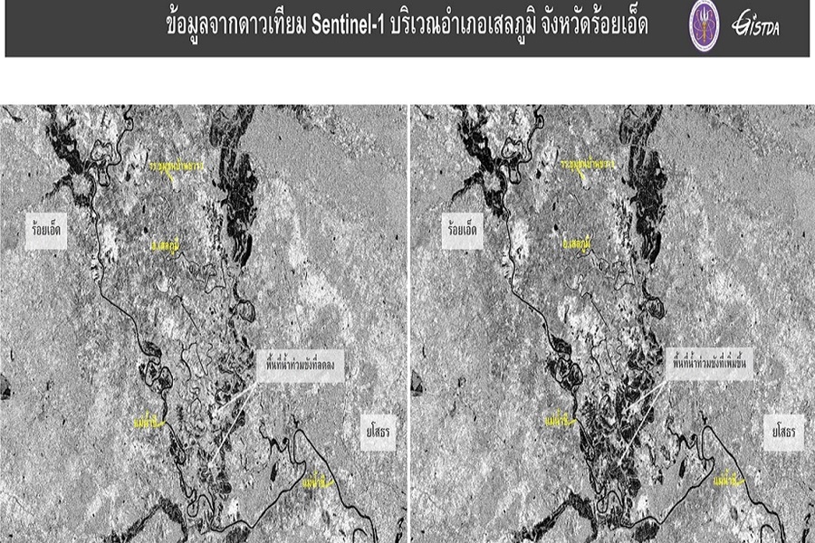 สเลภูมิ ร้อยเอ็ด ริมฝั่งแม่น้ำชีอ่วมรอบสอง     ลดแล้วท่วมซ้ำ