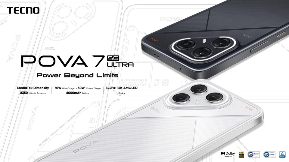 TECNO POVA 7 Ultra 5G เกมมิ่งโฟนระดับโปร พร้อมวางจำหน่ายแล้ววันนี้!