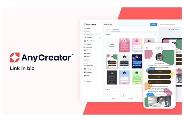 AnyMind Group เปิดตัว AnyCreator ฟีเจอร์ใหม่ที่ช่วยให้อินฟลูเอนเซอร์สร้างไมโครไซต์ของตนเอง-วัดประสิทธิภาพได้