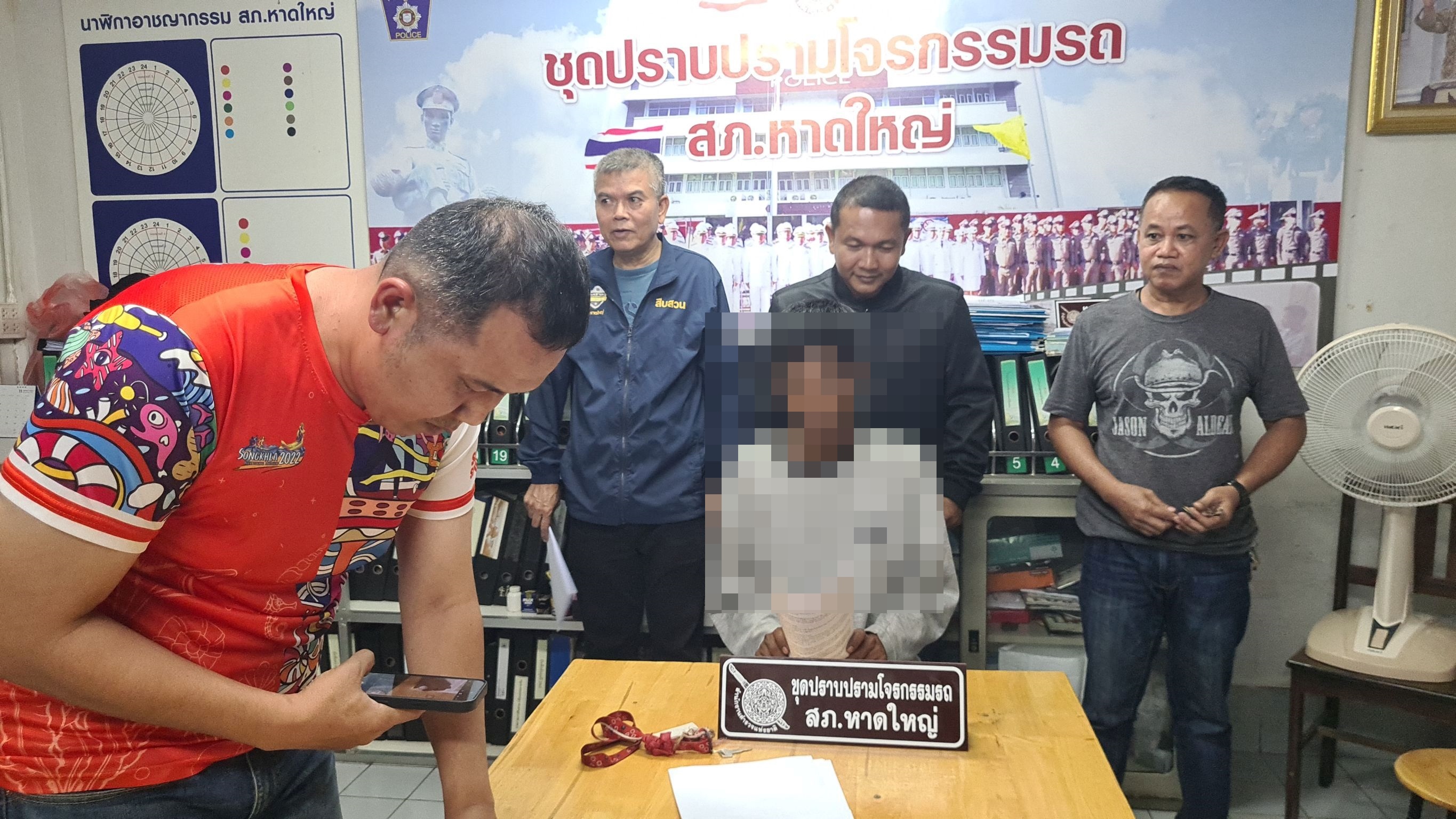 จับโจรร้อยคดีเพิ่งออกจากคุกขโมยจยย.ชาวต่างชาติในพื้นที่ สภ.หาดใหญ่
