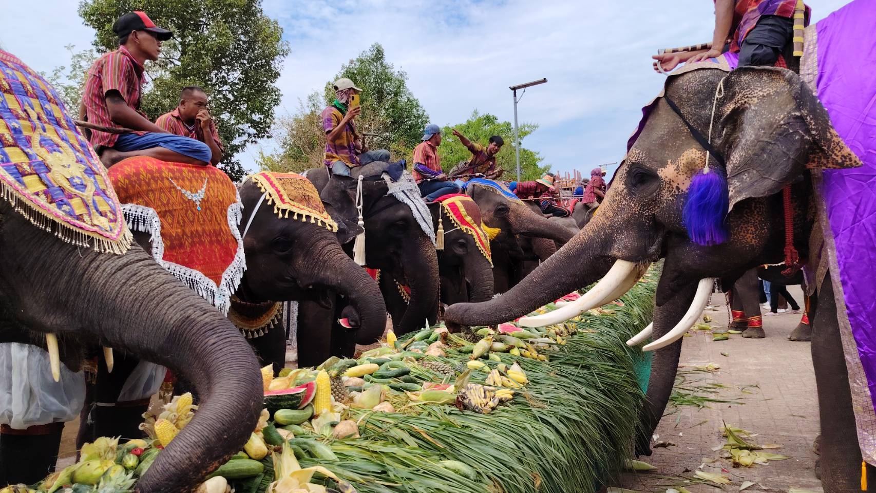 ผู้ว่าฯสุรินทร์ เปิดงานวันช้างไทย ทำบุญอุทิศส่วนกุศลให้ หมอช้าง ควาญช้างและช้างที่เสียชีวิต พร้อมเลี้ยงอาหารช้างกว่า 100 เชือก