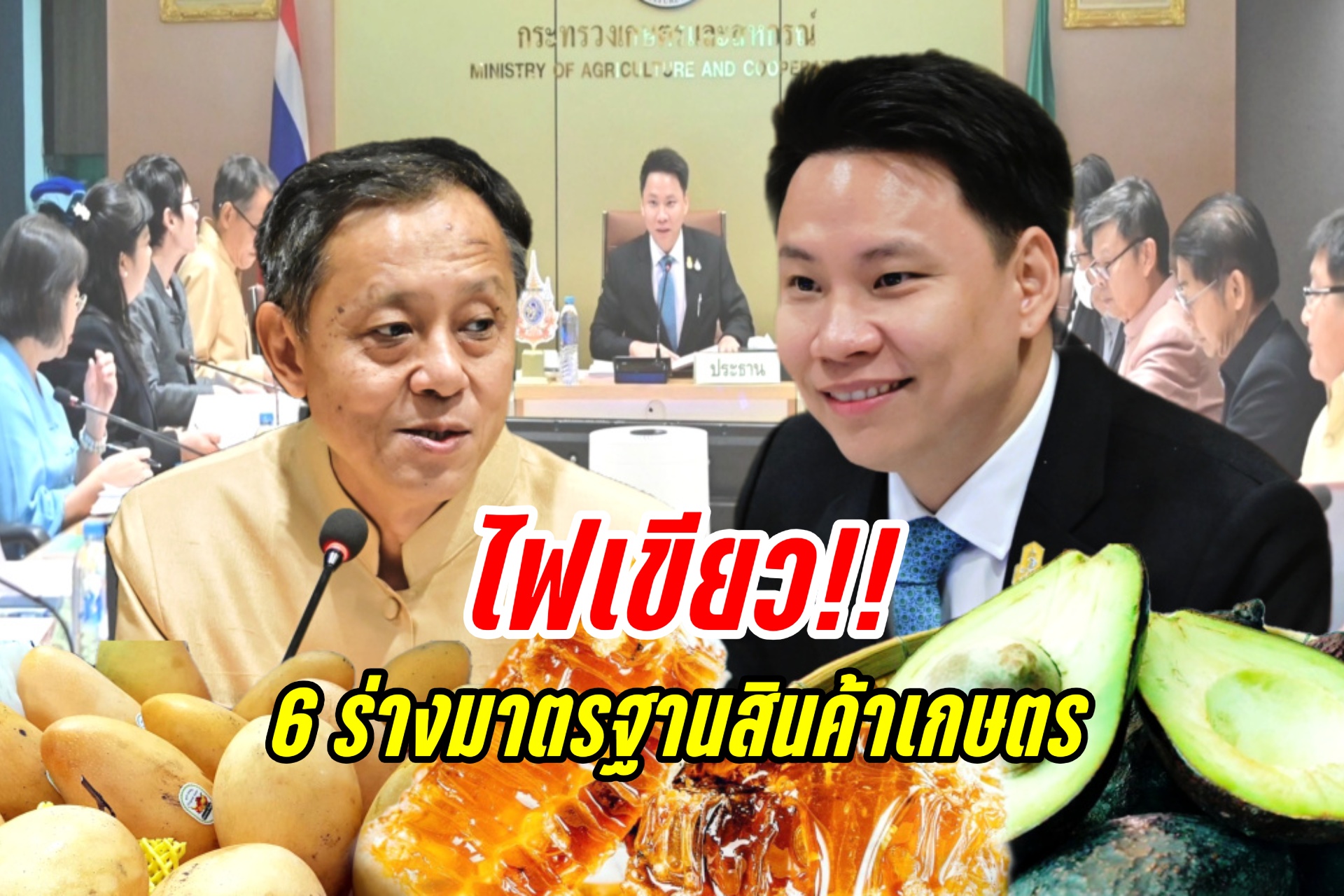 ไฟเขียว!! 6 ร่างมาตรฐานสินค้าเกษตร มุ่งยกระดับผลิตสินค้าปลอดภัย