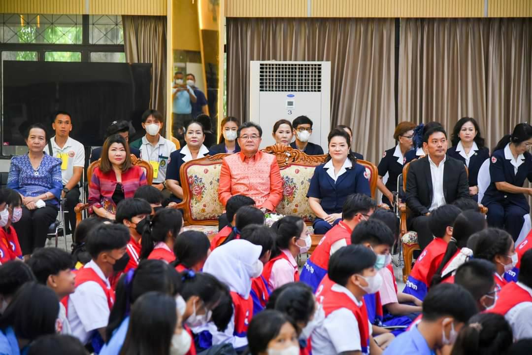 เหล่ากาชาดจังหวัดฉะเชิงเทราจัดโครงการอบรมอาสายุวกาชาดหลักสูตรพื้นฐาน  