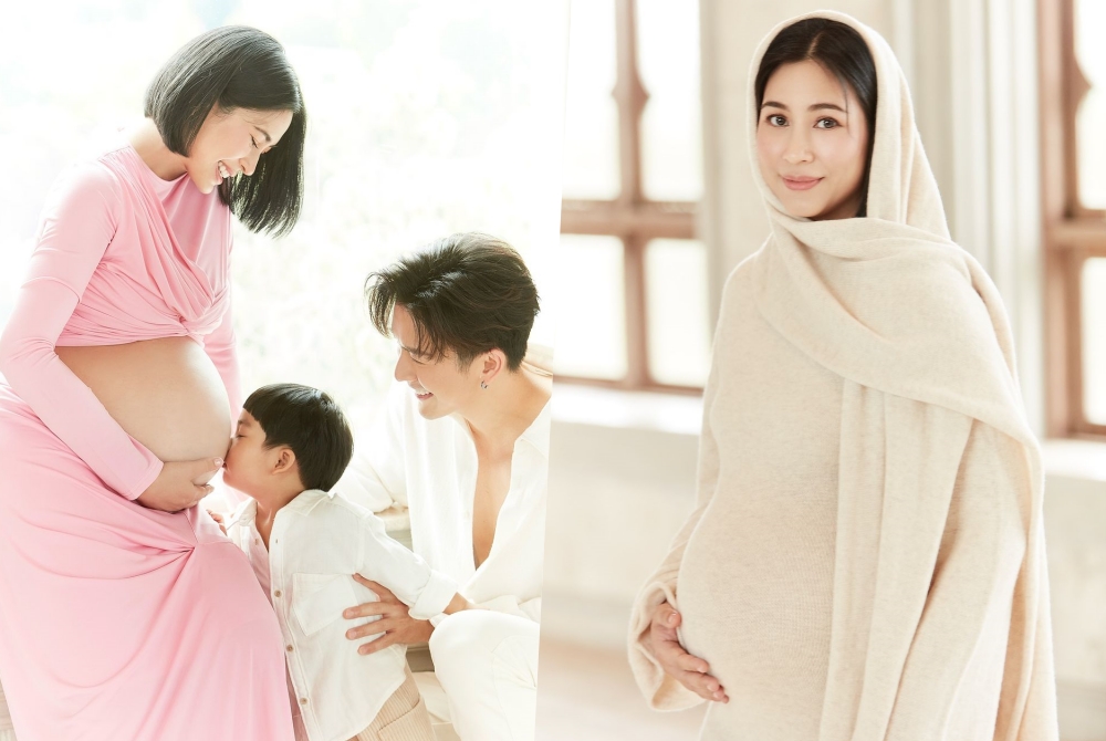 ออร่าจับ! "จุ๋ย วรัทยา" ควง "พุฒ-น้องพีร์เจ" อวดแฟชั่นใกล้คลอด 