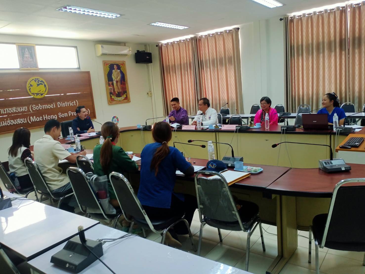 นอภ.สบเมยประชุมร่วมผู้ตรวจราชการกรมการพัฒนาชุมชน เขตตรวจ ที่ 15 ติดตามงานตามนโยบายรัฐบาล