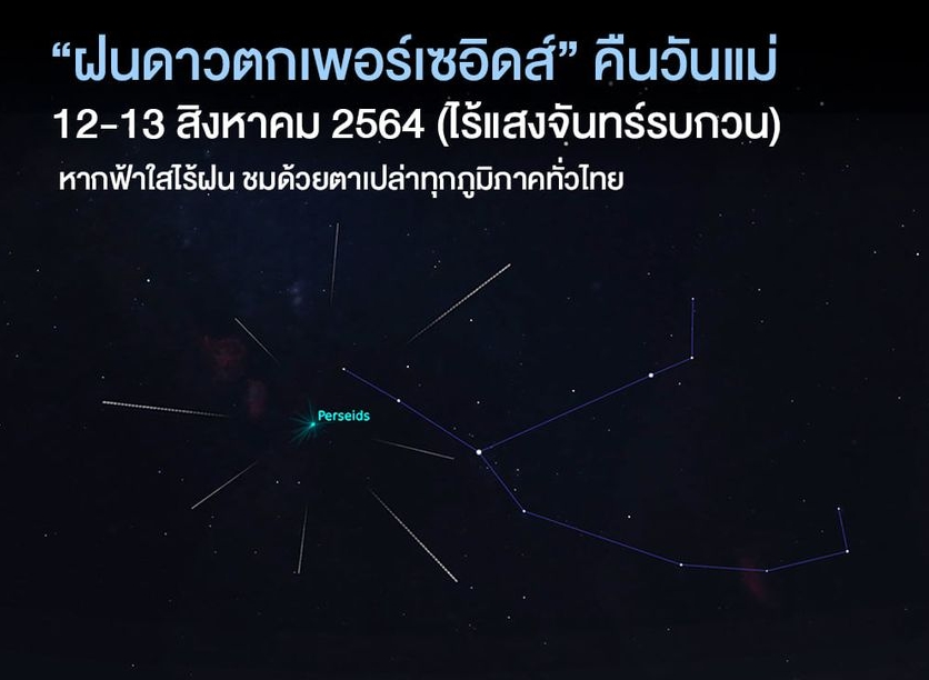 พรุ่งนี้ชวนมองฟ้าชมฝนดาวตกคืนวันแม่     เวลาดีตี 2 เหมาะสุด 