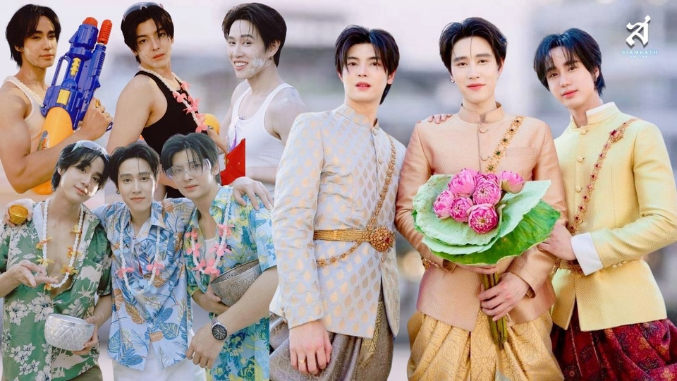 หล่อสะเทือนสงกรานต์! “เมฆ-ไทเกอร์-นัตเตอร์” แปลงโฉมชุดไทย ออร่าพุ่ง