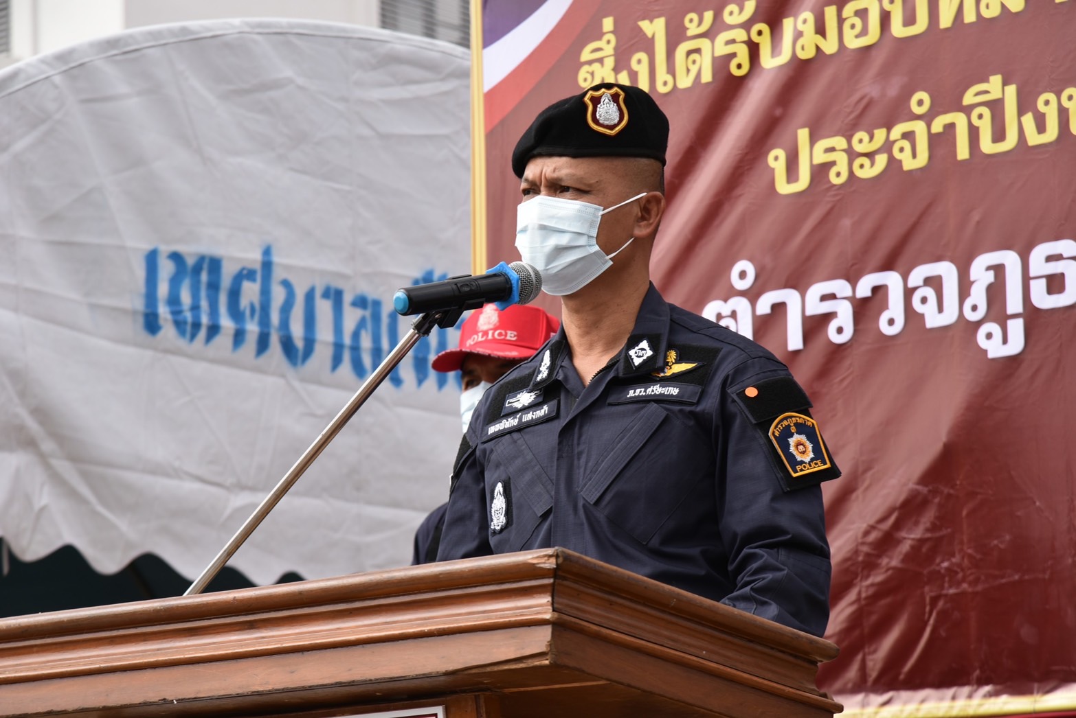 รองผู้บังคับการตำรวจภูธรศรีสะเกษ  เปิดฝึกอบรมทบทวนกองร้อยควบคุมฝูงชนเข้มแข็ง 