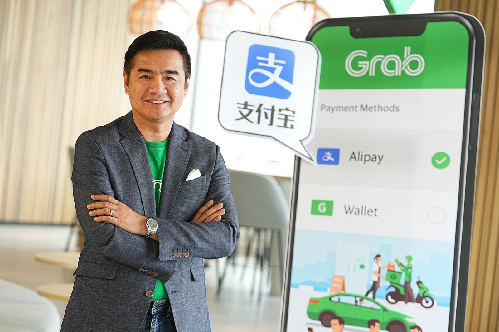 "แกร็บ" ลุยตลาดนักท่องเที่ยวจีน ผนึก Alipay เพิ่มช่องทางชำระเงิน รับยอดใช้บริการเรียกรถโตกว่า 38%