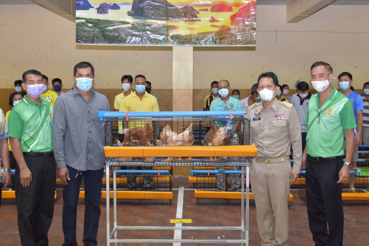 ผู้ว่าฯพังงา มอบแม่ไก่ไข่ พร้อมปัจจัยการผลิตแก่เกษตรกร