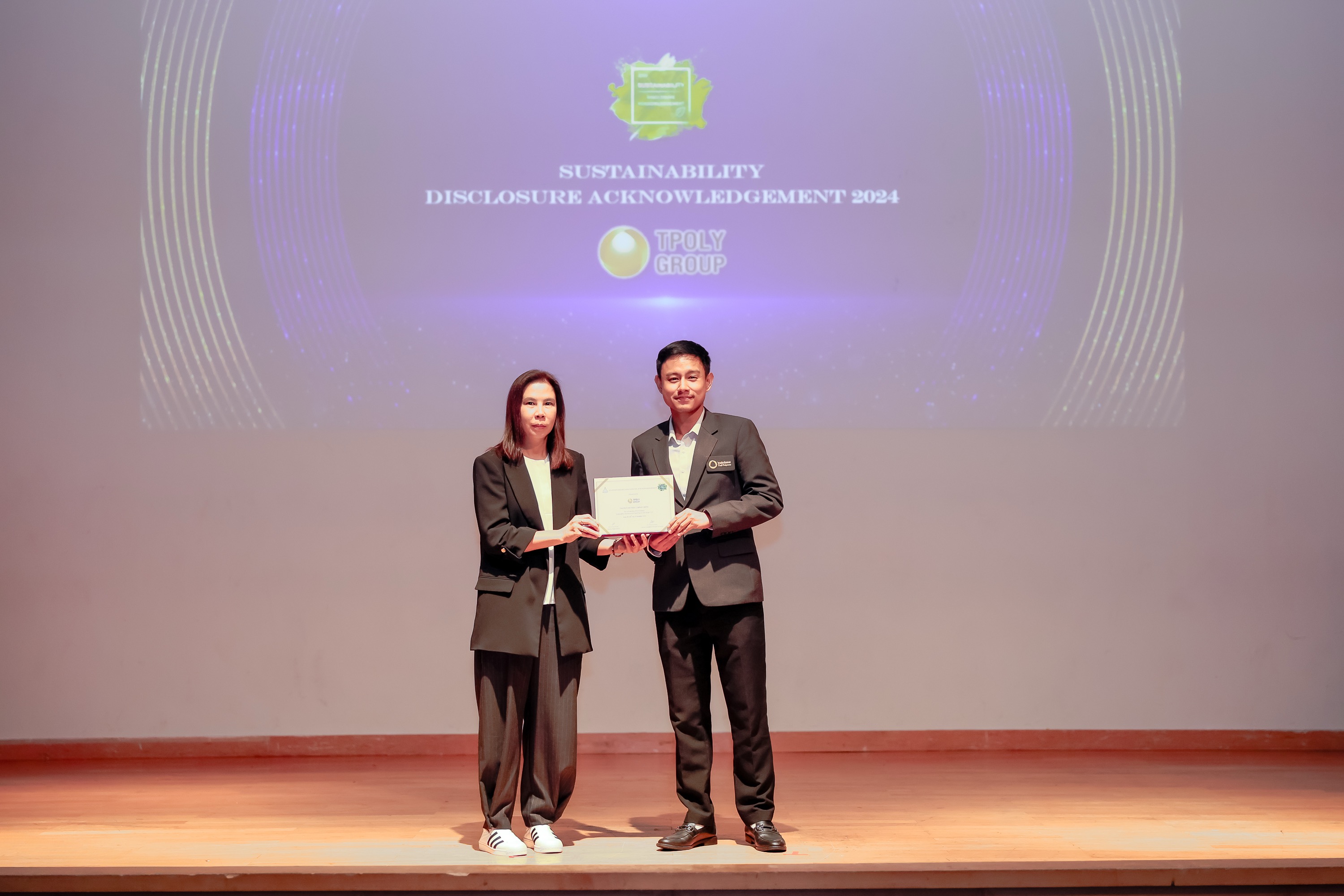 "TPOLY" รับกิตติกรรมประกาศ Sustainability Disclosure Acknowledgement 3 ปีซ้อน