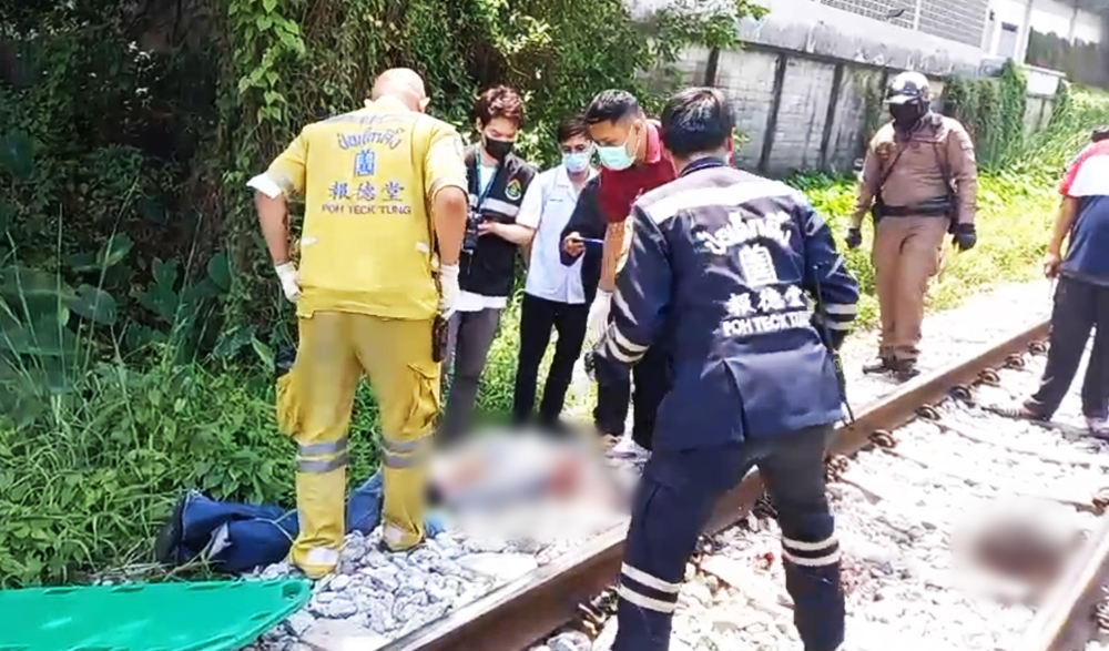 สยอง!! รถไฟทับหัวหนุ่มวัย 41 ปีขาดกระเด็น ย่านเอกชัย