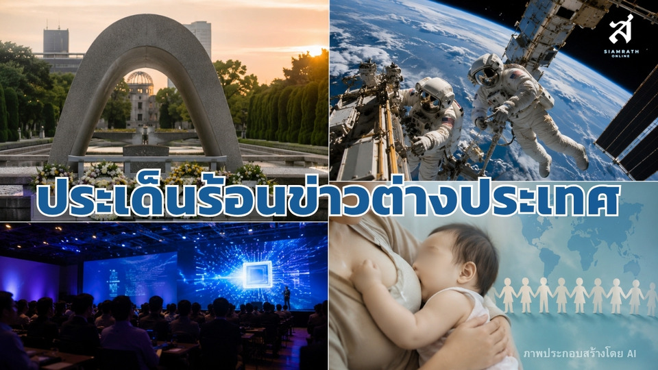 ประเด็นร้อนข่าวต่างประเทศ วันที่ 6 สิงหาคม 2569