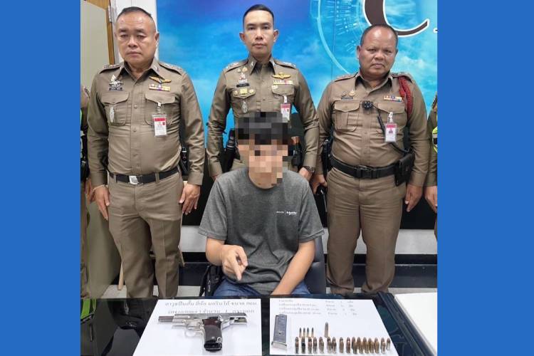 รวบหนุ่มเมืองหมอแคนพกอาวุธปืนเข้าขนส่งหมอชิต