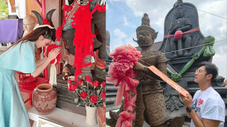 สายมูตัวจริง! คนบันเทิงไทยแห่บูชา “ท้าวเวสสุวรรณ” ขอพรโชคลาภ-งานปัง ชีวิตพลิกสู่ความสำเร็จ