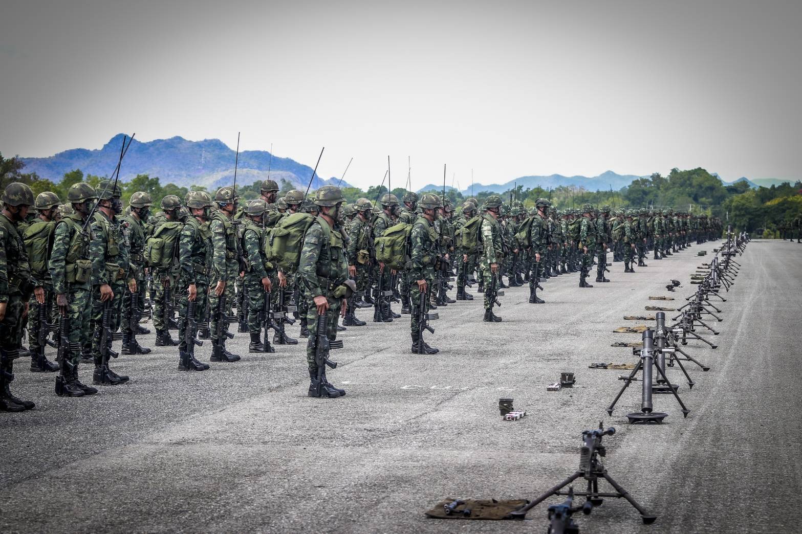 ทหาร พล.ร.9 กาญจนบุรี ซักซ้อมการตรวจความพร้อมรบ เสริมสร้างความมั่นคงของประเทศ