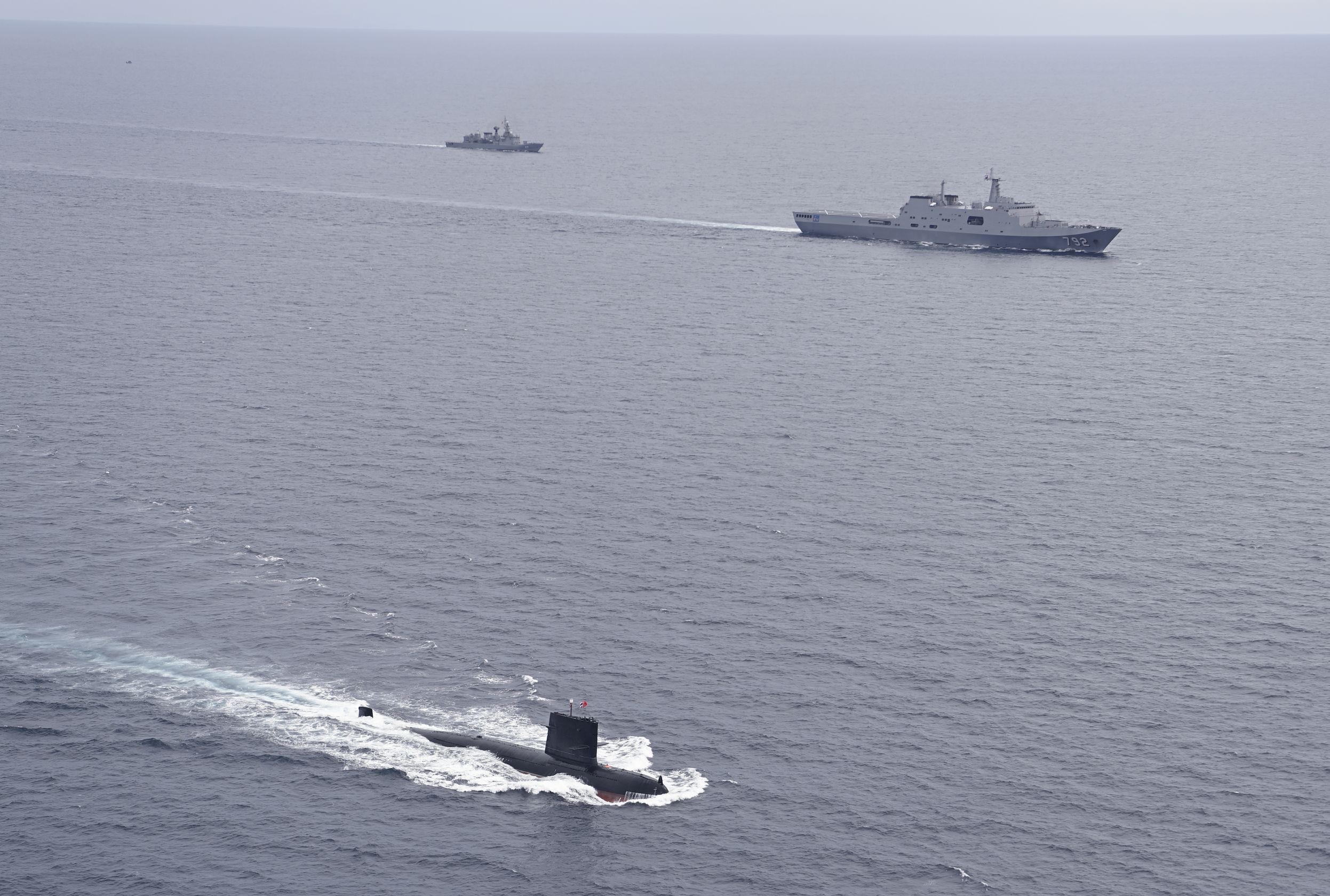 เรือดำน้ำจีนเข้าร่วมฝึกการฝึกผสม Blue Strike 2023 กลางอ่าวไทย