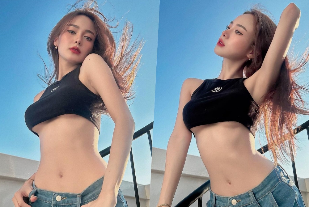 แซ่บซี้ด! "เอื้อย พรสวรรค์" อวดเอวบางแต่เสื้อทำหลุดโฟกัส