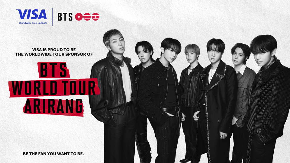 วีซ่าผนึกกำลัง K‑pop ระดับโลก ร่วมเป็นผู้สนับสนุนทัวร์ “BTS WORLD TOUR ‘ARIRANG’”