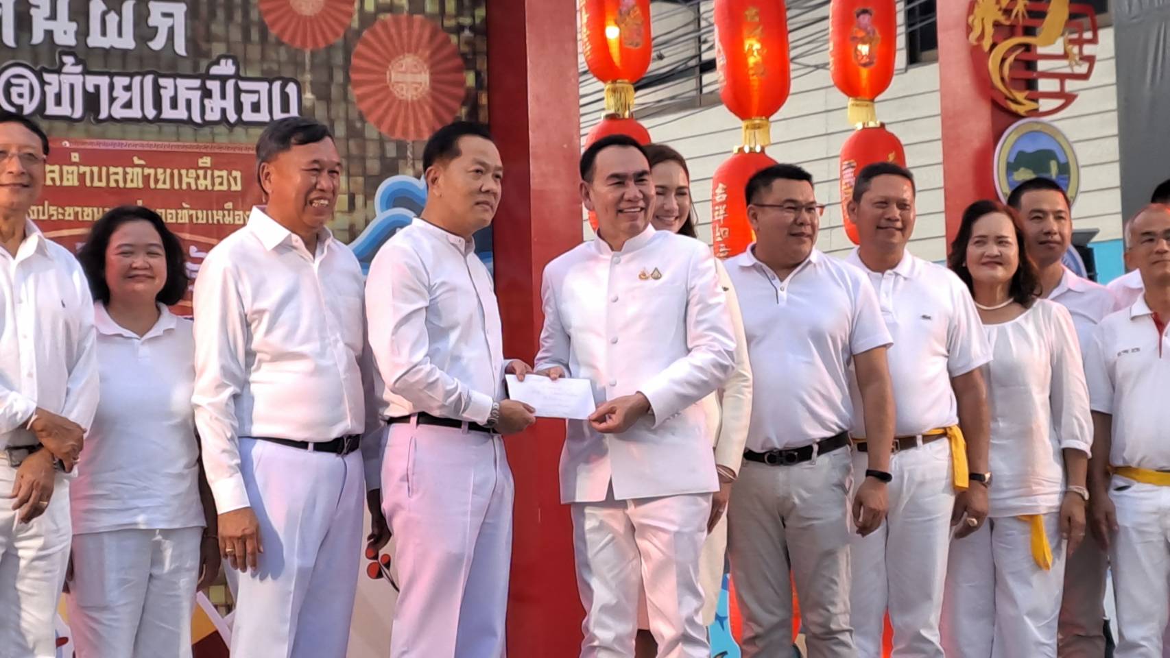 รมช.สธ.ร่วมเปิดงานกินผักอิ่มบุญเทศบาลตำบลท้ายเหมือง จ.พังงา