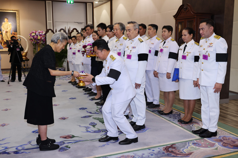 กรมสมเด็จพระเทพฯ พระราชทานพระราชวโรกาส ผู้บริหาร มจธ. เฝ้าฯ ทูลเกล้าฯ ถวายเงินสิทธิประโยชน์ พิธีพระราชทานปริญญาบัตร ปี 66