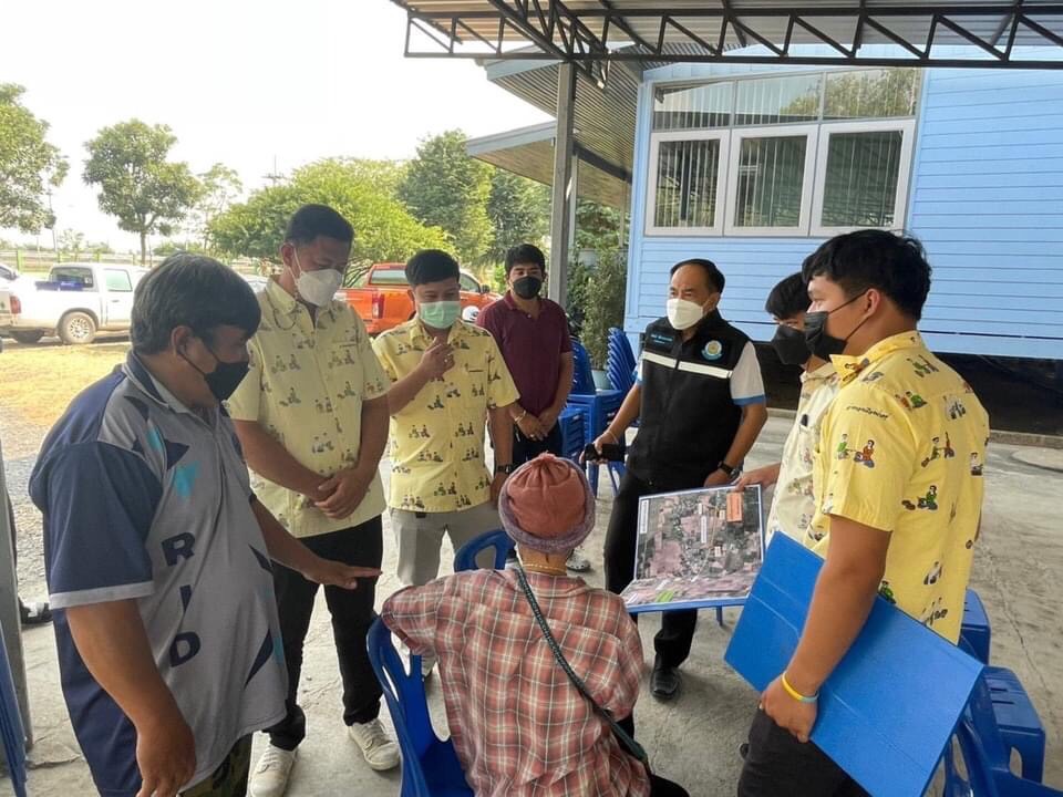 โครงการชลประทานอ่างทอง ลงพื้นที่ประชาสัมพันธ์  งานปรับปรุงดาดคอนกรีตคลองบ้านพราน ระยะที่ 3 