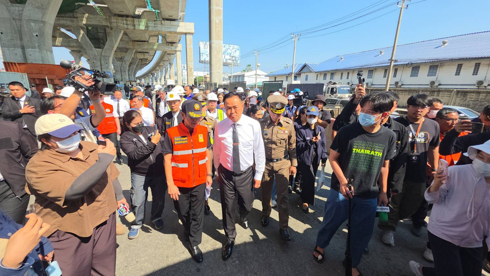 "อนุทิน" ลงตรวจเหตุเครนพระราม 2 ถล่ม สั่งเลิกสัญญาอิตาเลียนไทย