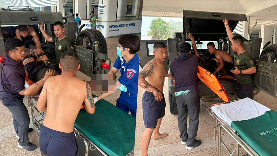 ด่วน! พลทหารเหยียบกับระเบิด ฐานเอราวัณ สุรินทร์ ขาขวาขาด อาการสาหัส เร่งส่ง รพ.กาบเชิง