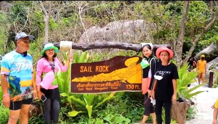 พังงาสุดสวยงามหินเรือใบและอ่าวเกือก สัญลักษณ์ของเกาะสิมิลัน พร้อมรอรับนักท่องเที่ยวมาเยือนกันอีกครั้ง(ภาพมุมสูง)