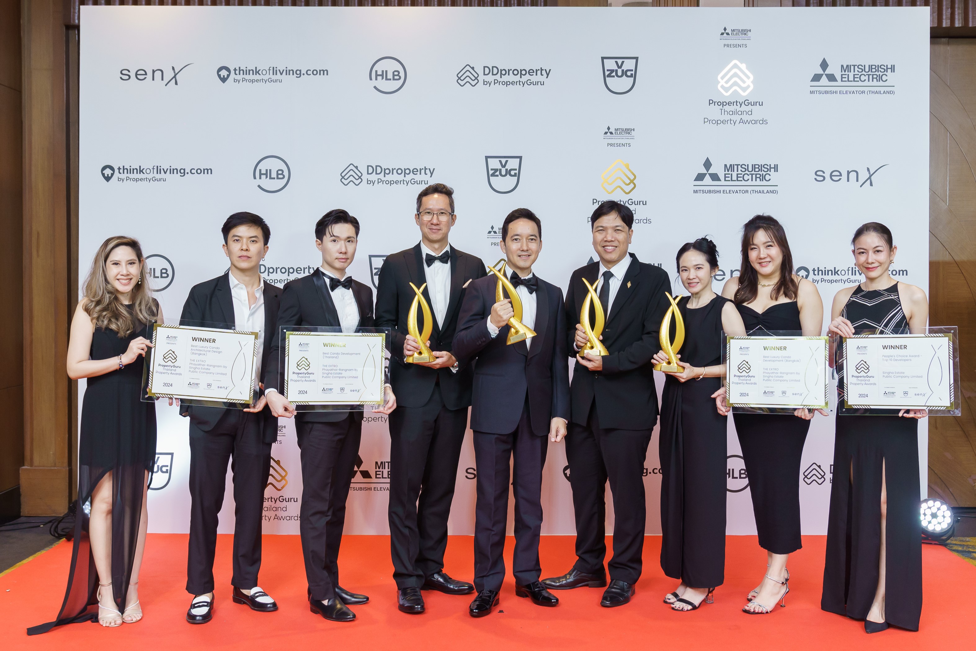 "สิงห์ เอสเตท" คว้า 4 รางวัลคุณภาพเวทีระดับเอเชีย “PropertyGuru Thailand Property Awards 2024”