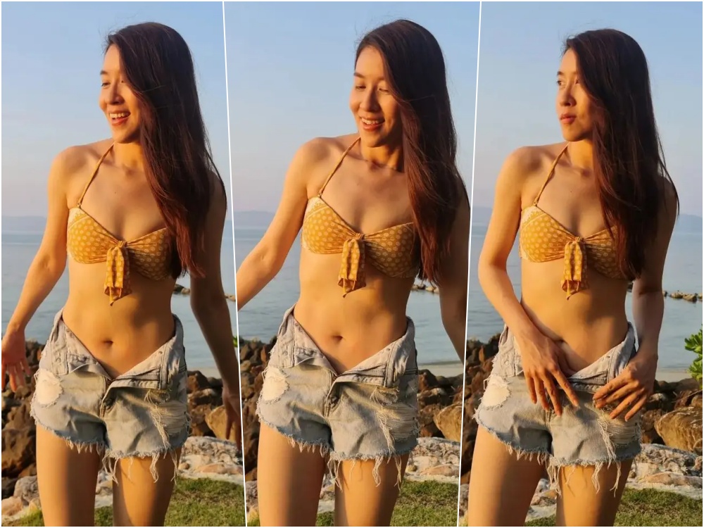 ไอจีลุกเป็นไฟ! "เชียร์ ฑิฆัมพร" นุ่งบิกินี สวมยีนส์สั้นทับ อวดหุ่นสุดปัง