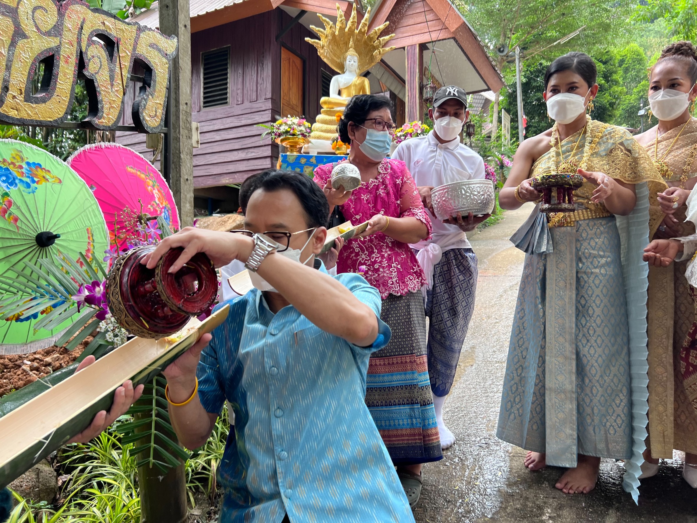 "ระนอง"เริ่มแล้ว สงกรานต์ย้อนยุค ไทยเมียนมา แบบวิถีใหม่ New Normal 